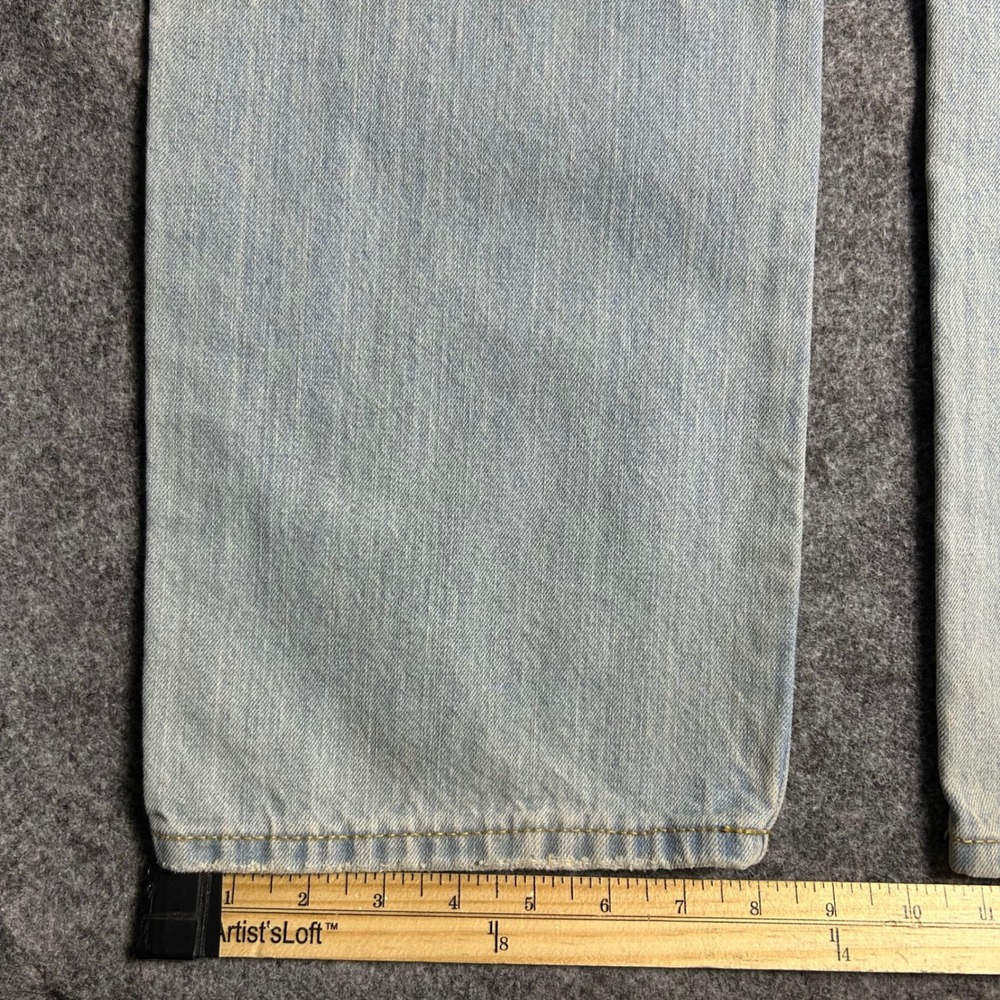 Aeropostale Essex Straight Leg Distressed Light Wash Jeans 36x30 Skater Y2K Mens - Picture 2 of 6